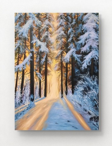 Original winter landschaft - original,