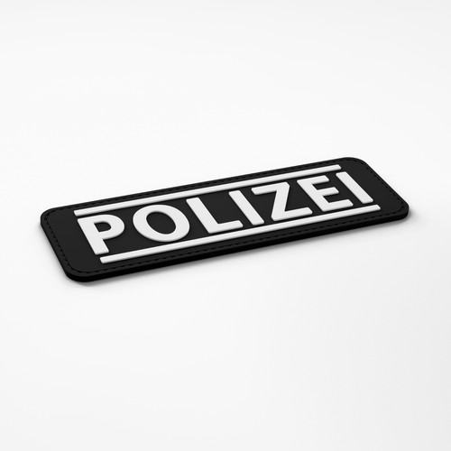 Patch force polizei - force, rubber