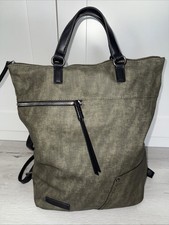 Handtasche Rucksack Khaki/schwarz Emily & Noah NEU