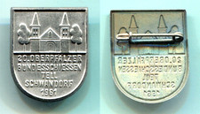 Tagungsabzeichen  "20. Oberpfälzer Bundesschiessen Tell Schwandorf 1961"
