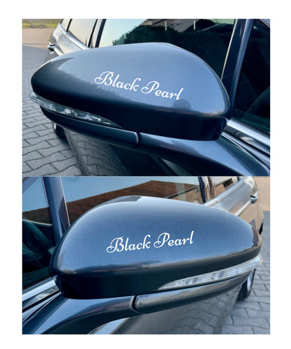 Black pearl spiegel aufkleber - black,