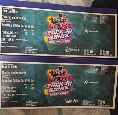 Musical tickets fack ju - 2×,