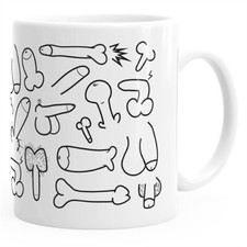  Kaffee-Tasse Penis-Muster