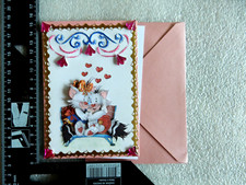 Glückwunschkarte Fadengrafik