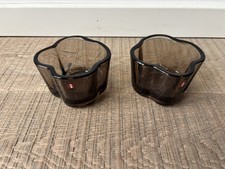 2 Iittala Alvar Alto Windlichter, 6 cm, Leinen