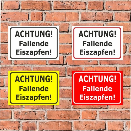 Schild achtung fallende - -,