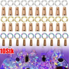10 X Korken mit LED Lichterkette Flaschenlicht LED Kork Licht Flasche für Deko