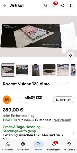 Roccat vulcan 122 - 122, aimo