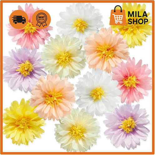 Papierblumen deko stück - papierblumen, 12
