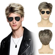 Kurze Blonde Perücke Männer