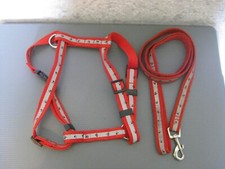 Hundegeschirr Set Hundeleine Geschirr XXS - M 1m Leine Rot