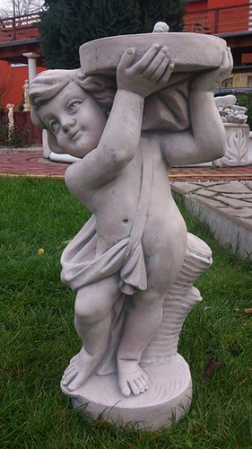 Gartenfigur putte mit - gartenfigur,,