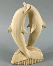 Wunderschöne dekorative handgefertigte Figur von zwei Delfinen, 20 cm Höhe 