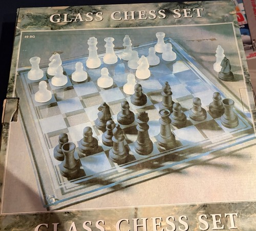 Glass chess set schachspiel - set,