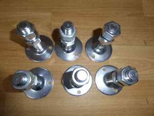 6 Stück Montageplatte mit Metal Gewindestange M16+Muter M16