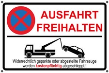 AUSFAHRT FREIHALTEN Schild