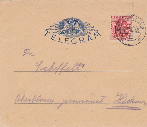 1913 sweden telegram nach - 1913:,