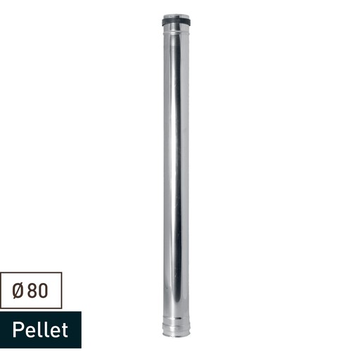 Pelletrohr ofenrohr 80mm - 80mm,