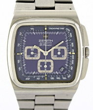 Rarität Zenith El Primero TV Screen blau Ref.01-0200.415 Kal.415 ca.1974 Ø43x40