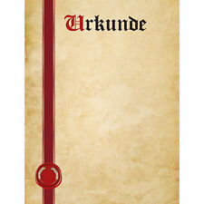 moppenstedt Urkundenpapier Blanko mit Siegel aus FSC-Papier, bedruckbar 170g