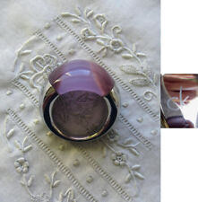 SILBERNER RING - LILA STEIN - CALVIN KLEIN - EDELSTAHL - 18,5 mm