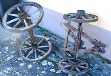 Vorderachse Hinterachse Dekoration für den Garten Deko Holz alt antik ca. 65 cm