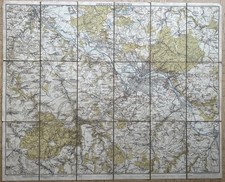 SACHSEN  Landkarte Dresdens Umgebung - C.C. Meinhold & Söhne Dresden 1:60 000