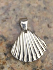 Muschel aus Edelstahl Anhänger Kette am Band Halskette