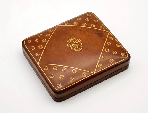 Braune und goldene - , leder