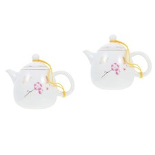 2 Count Teekännchen Porzellan Weiss Keramik - Weiße