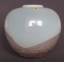 Künstlerglas Glasvase Kugelvase Holmegaard Dänemark Sammlerstück