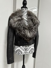 Patago Damen Echt Lederjacke Mit Echtfellkragen