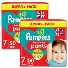 Pampers Baby trocken Größe 8 Windelhose 19+kg dehnbar große monatliche Packung 117 Windeln