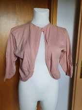 Casa Blanca Damen Strickjacke Bolero Nude Apricot Größe 2XL