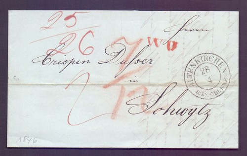 Vorphila auslandsbrief 1846 - auslandsbrief,