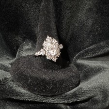 Moissanite Oval Halo GRA