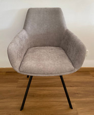 2 ESSZIMMERSTÜHLE „COSY“  SCHÖNER WOHNEN / VENJAKOB , NEU, UNBENUTZT, HELLGRAU