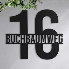 Straßenname mit Hausnummer -