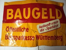 Blechschild Öffentliche Bausparkasse Württemberg Werbeschild Werbung Schild