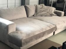 Schumacher Kollektion XXL Sofa High End in Samt Velvet Silber 296 cm breit