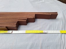 Lederriemen braun 38 x 3mm dick Lederreste 100-130cm lang zur Auswahl