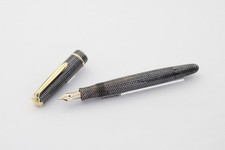 Soennecken 222 Lady Eidechse Grau Kolbenfüllhalter 14K flex B Goldfeder Vintage