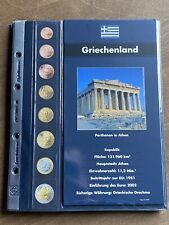 Leuchtturm OPTIMA Nachtrag Euro-Kursmünzen Griechenland 2002 neuwertig