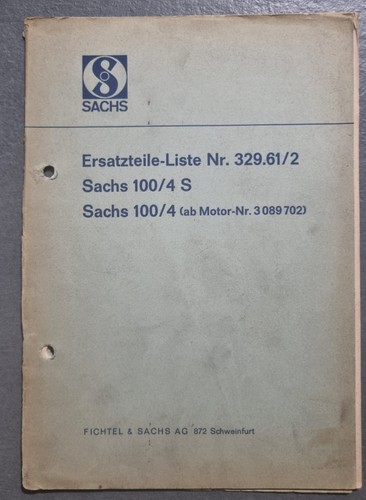 Ersatzteilliste sachs 100 s - ersatzteilliste,