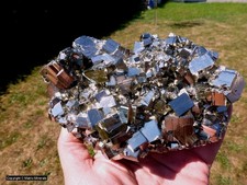 Große Stufe Pyrit Würfel