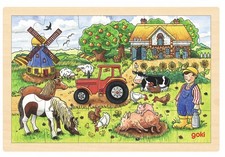 Einlegepuzzle MÜLLERS FARM Rahmenpuzzle Bauernhof Trecker 24 Teile Kinderpuzzle