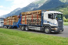 LKW Foto Scania R470 Wood transport trailer Schweiz weiß BrennHolz Zäziwi #k6dd