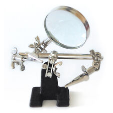 Helfende Hand, helping hand, zum löten usw. 2 Greifzangen, Lupe, Löthelfer, LK3