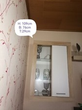 Wohnwand Sonoma Eiche und weiß