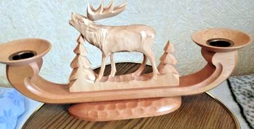Ddr kerzenhalter hirsch - kerzenhalter,
